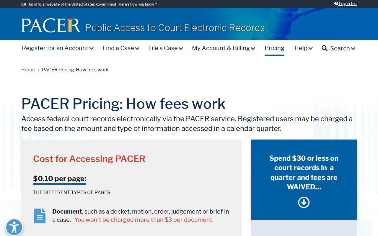 Hampton County federal arrest warrant docket access information through PACER